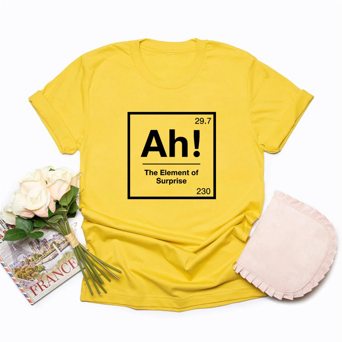 Ah The Element of Surprise T-Shirt Project Hail Mary Shirt Chemie-Witz-T-Shirt Lustige Grafik-T-Shirts für Männer und Frauen Kurzarm-Tops – Detail 5