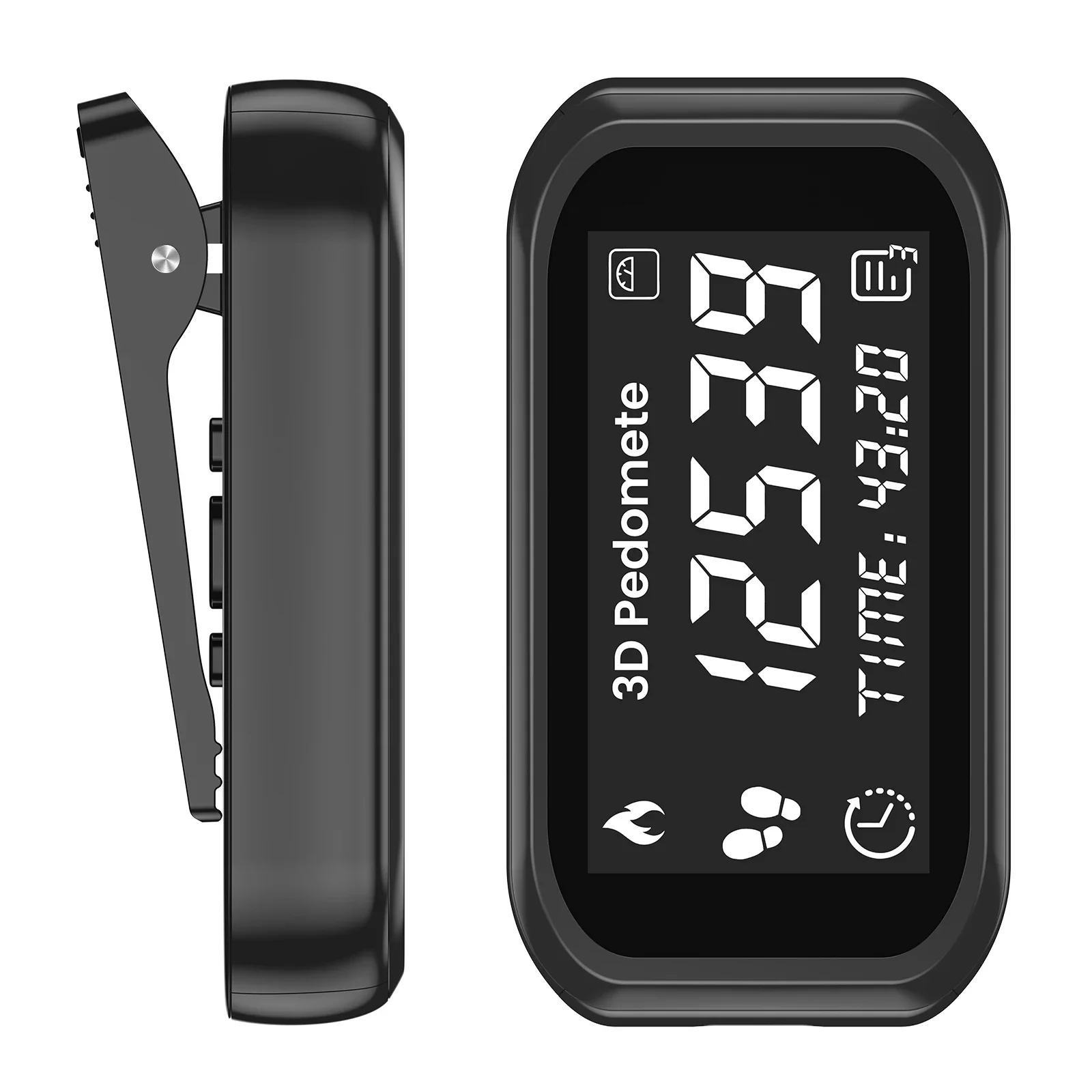 

Professional 3D Pedometer with LCD Display for Accurate Step and Calorie Tracking Suitable for Waist Clip and Arm Clip Wearing