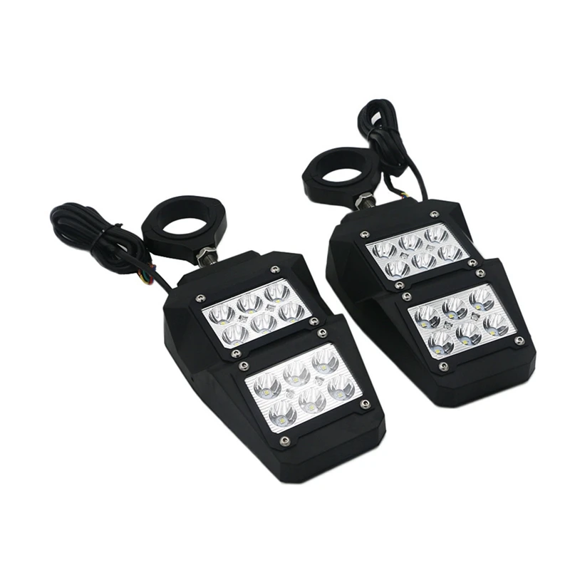 For UTV/ATV All-Terrain Beach Vehicles With Lighted Tri-Colour Rear Frame LED 1.75/2 Inch Rear View Mirror