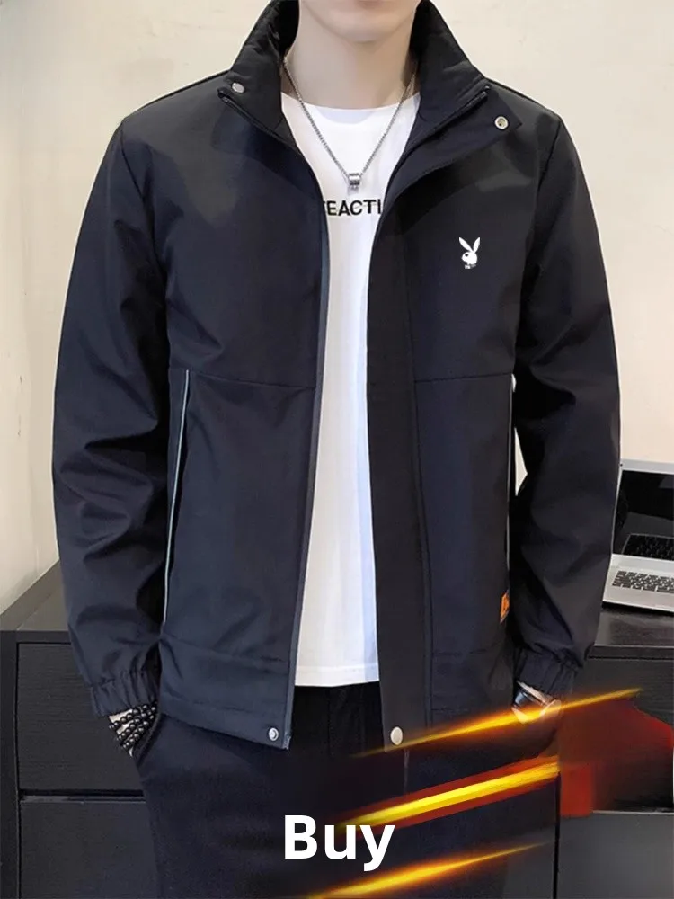 

Мужская повседневная модная куртка с воротником-стойкой, весенне-осенняя новая рабочая одежда для отдыха, спортивное пальто для мужчин среднего возраста