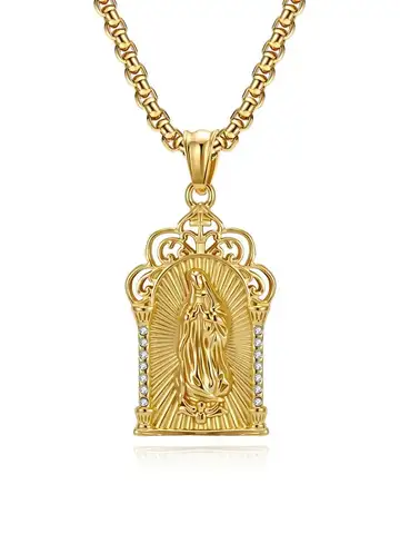 Europeiska och amerikanska heta säljande Jungfru Maria halsband i rostfritt stål personlighet smycken 6 best sales Xuping smycken i rostfritt stål - №4