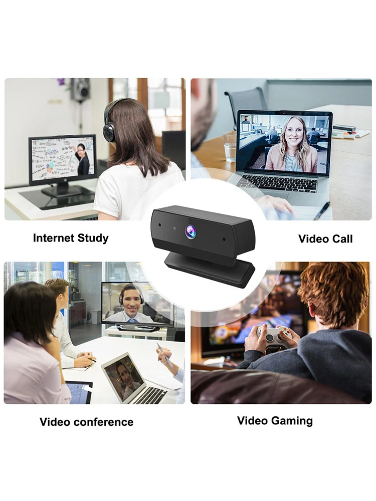 

Веб-камера с двумя микрофонами, 1080P 60 кадров/с, 1440P 30 кадров/с, FHD, мини-камера для компьютера, USB, для ПК и ноутбуков, Plug and Play, компьютерная камера