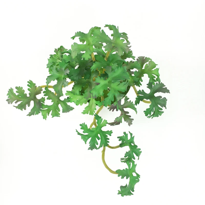 15cm Künstliche Pflanzen Blätter Gefälschte Gras Bouquet Grün Pflanzen Leafs Tropical Baum Blätter Glück Gras Laub für Home Bonsai