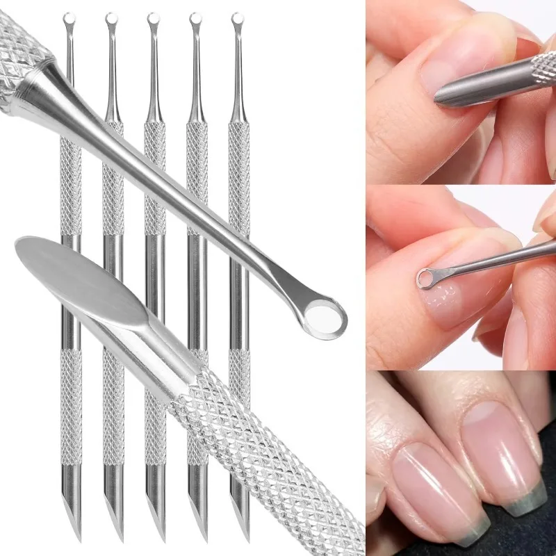 2pcs Multifunctional Nail Tool Set | Professional Dead Skin Trimmer Nail File Double-Ended Dead Skin And Cuticle Remover