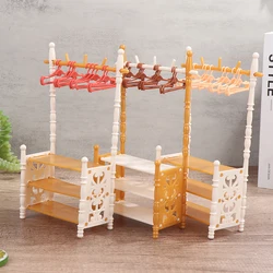 1set 30cm Dolls Hangers Dress Clothes Holder Cute Accessories Doll Clothes Rack Garment Organizer Hangers for Dolls Handbag
