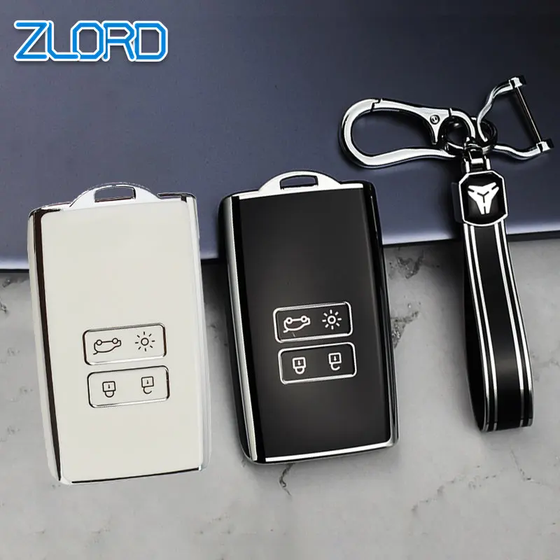 NEW TPU Car Key Cover Case Fob For Renault Captur Megane Talisman Espace Clio Zoe Koleos Scenic 4 Arkana Dacia Sandero Card