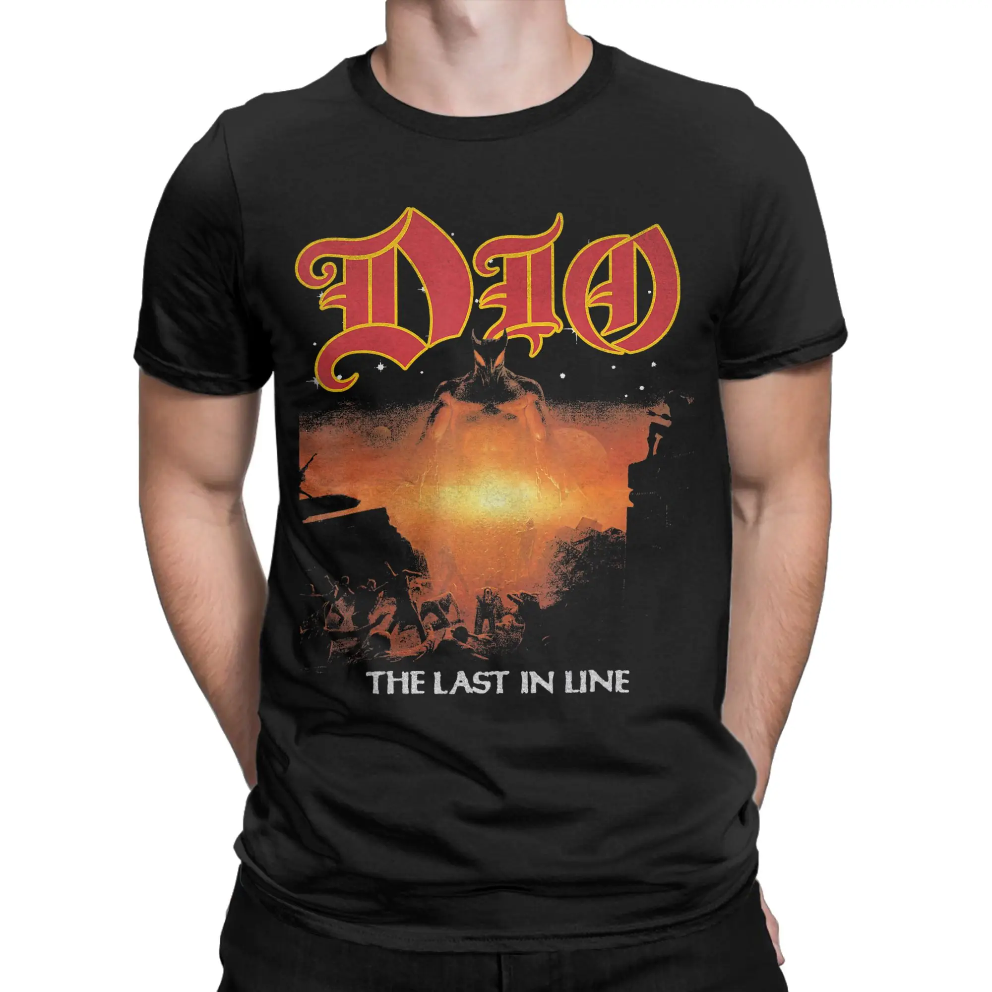 Dio The Last in Line T-Shirt Men  Novelty Cotton Tee Shirt O Neck Short Sleeve T Shirts Gift Idea Clothes