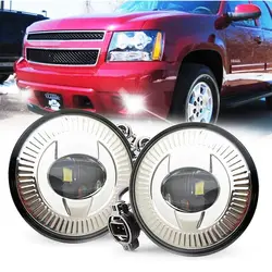 Coppia fendinebbia anteriore cromata nera rotonda per Chevy Avalanche Suburban 2007-2014 per Tahoe 07-14