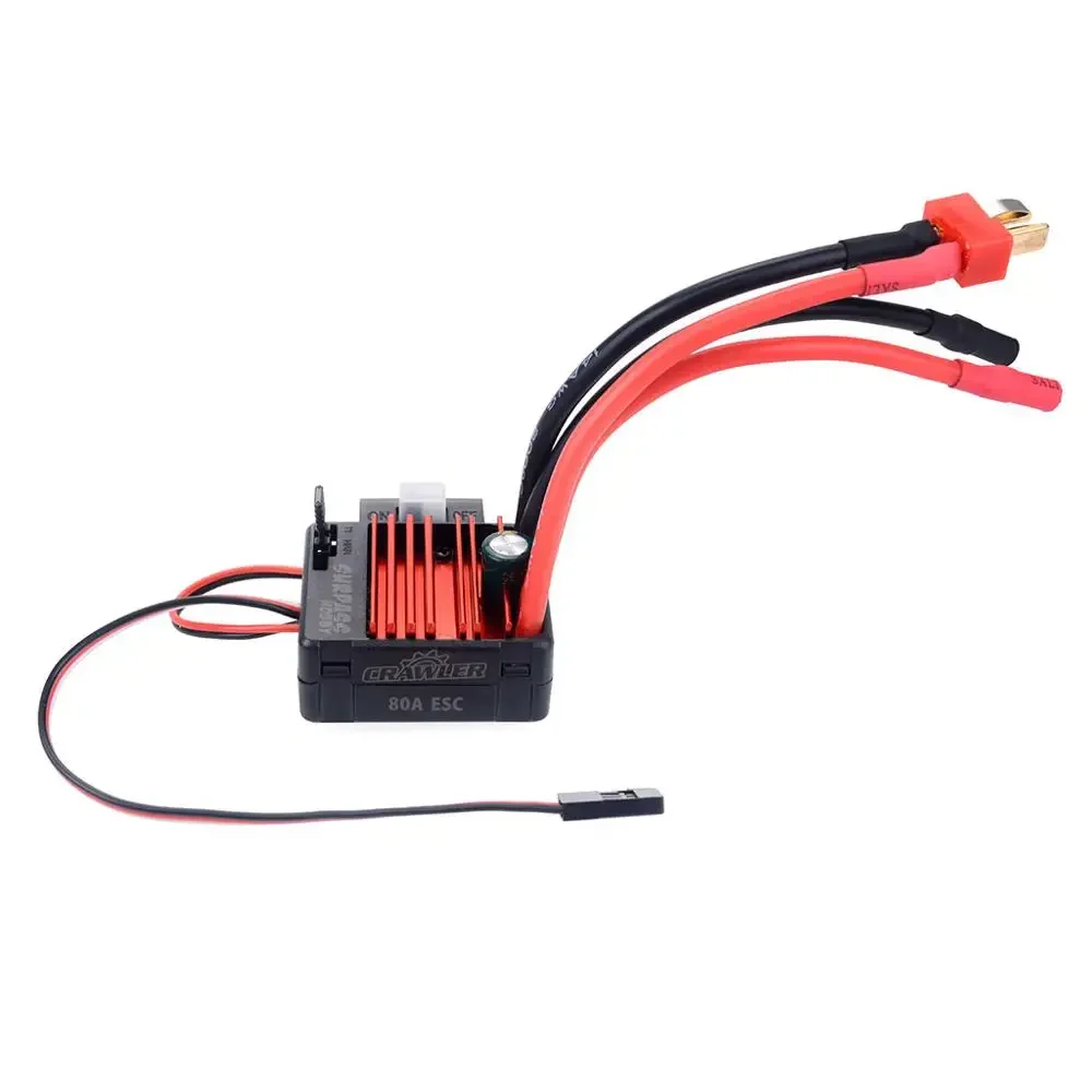 Surpass Hobby Waterproof Brushed ESC 80A for 1/10 1/12 RC Car 540 550 Motor Truck Off Road Buggy Traxxas TRX4 RGT Axial SCX10