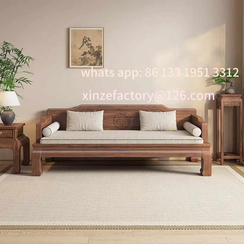 Lit Arhat personnalisable en noyer tout en bois massif, canapé-lit rétractable multifonction push-pull à double usage