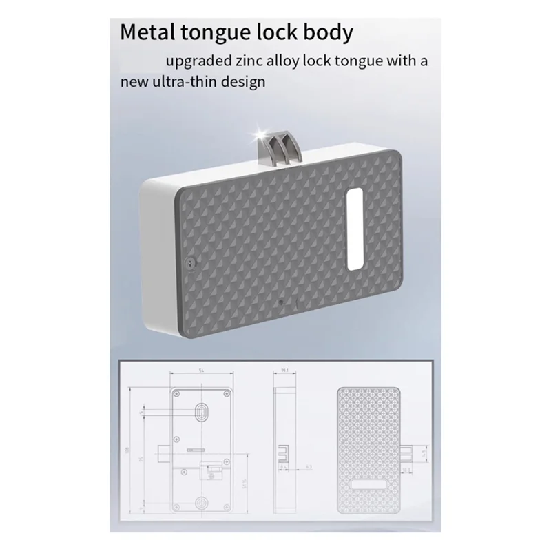 BAAY Fingerabdruckschloss Elektronisches Schloss Tuya Bluetooth Smart Holzschrank App Fernbedienung für Möbel Schubladenschrank ES285-V