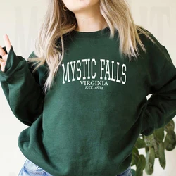 Mystic Falls Virginia Est.1864 Sweatshirt Salvatore Hoodie Stefan and Damon Jumper Virginia Pullovwe Cute Gift For Vampire Fan