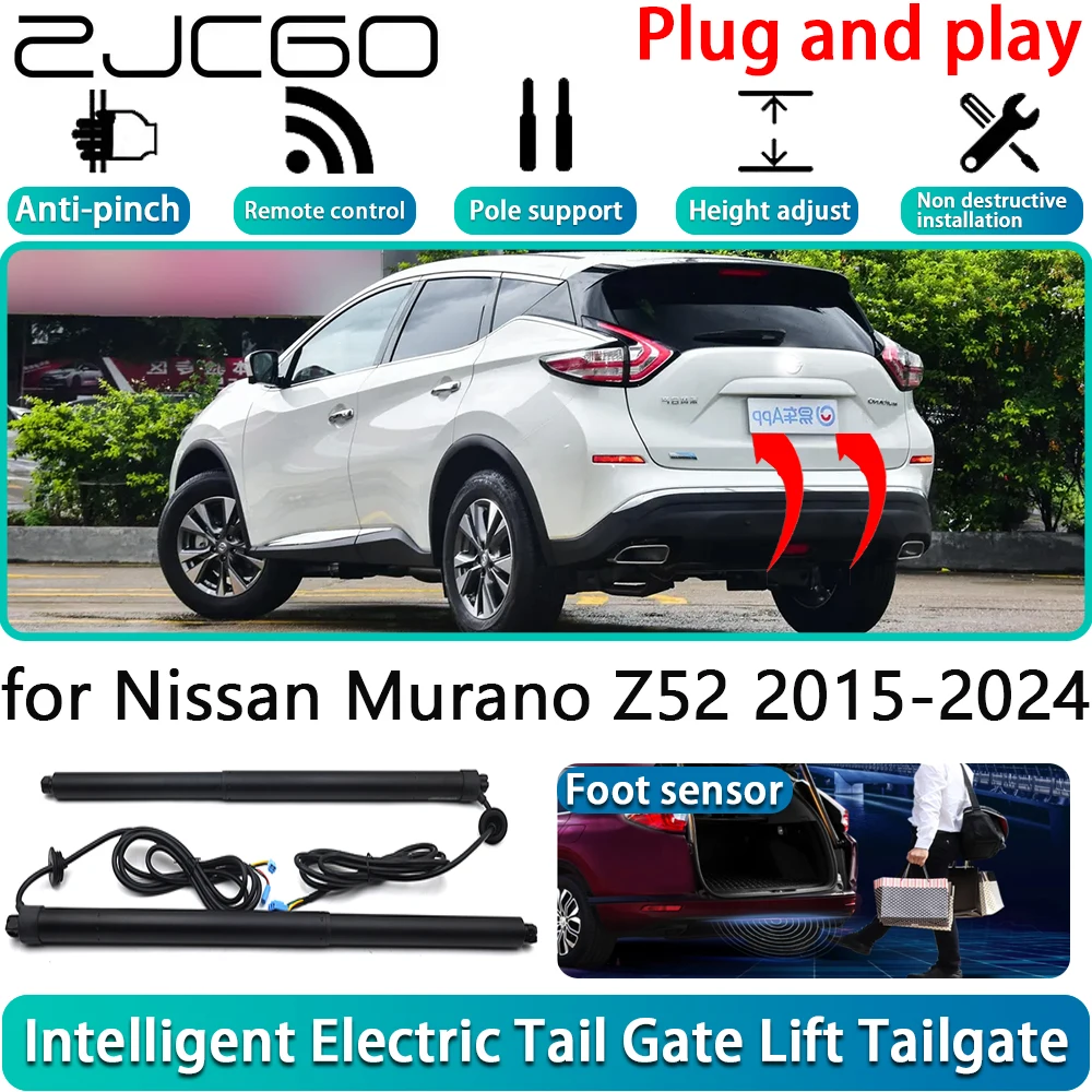 

ZJCGO for Nissan Murano Z52 2015-2024 Car Electric Powered Tailgate Power Liftgate Automatic Tailgate System With Foot Sensor