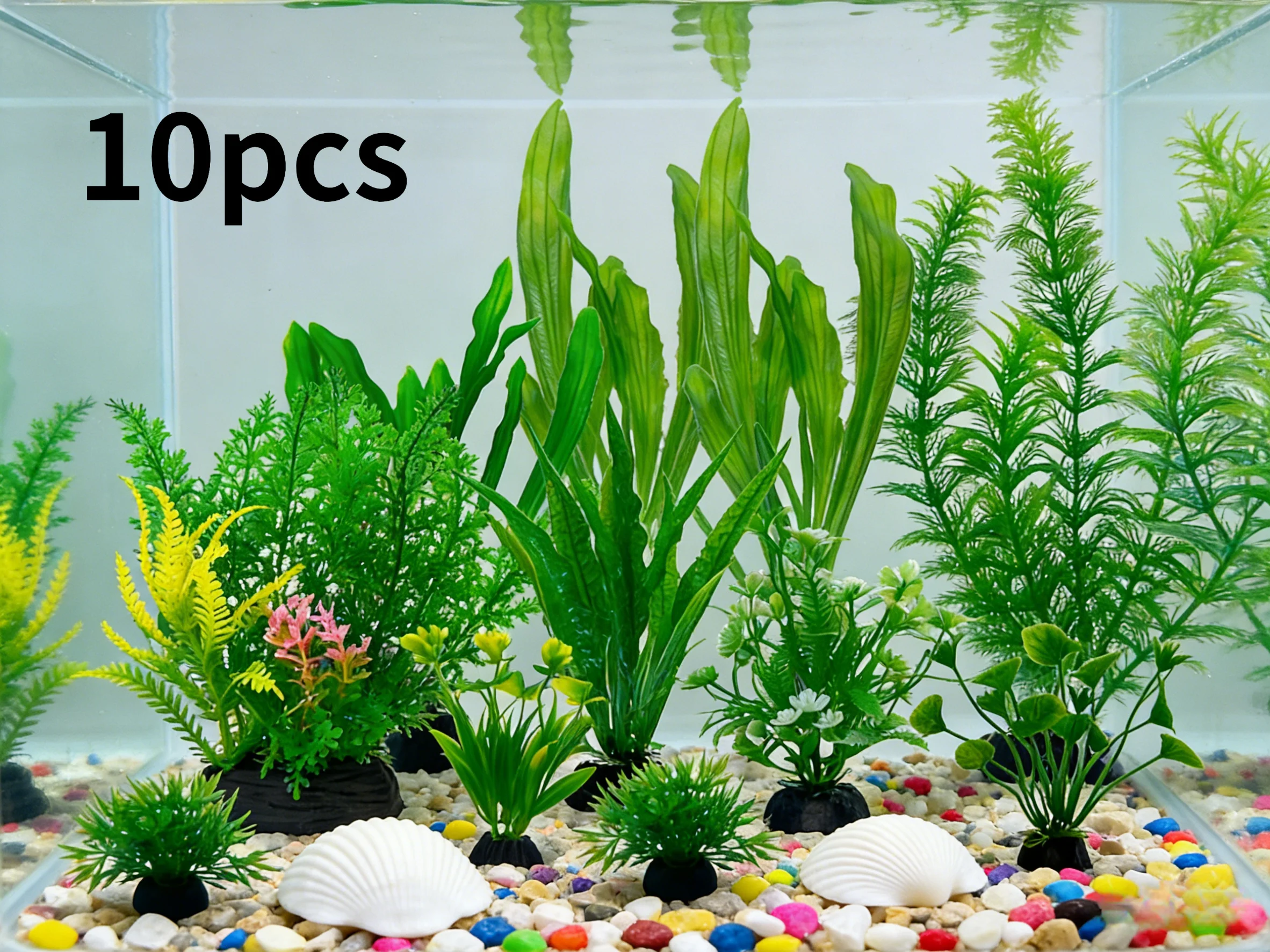 10Pcs Green Artificial Aquariu - огляд і ціна Aquarium Fish Artificial