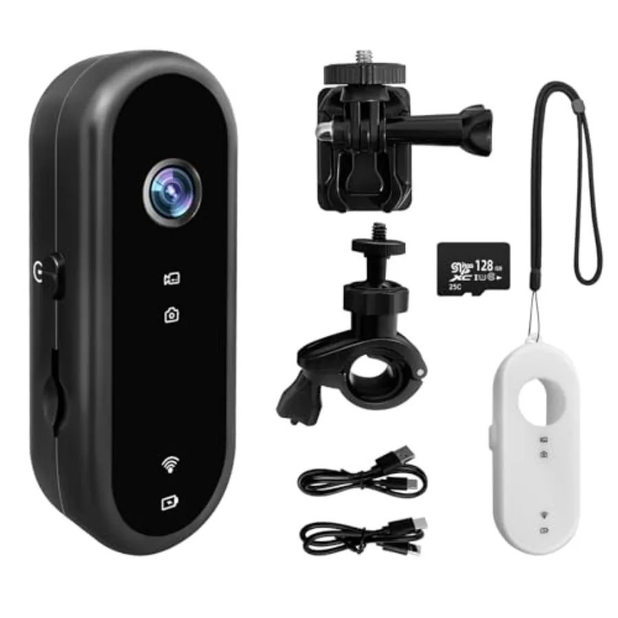 

1080P Mini WIFI Action Camera for cycling, diving, travel, outdoor adventures; ABS plastic, black; ultra-compact, motion detect