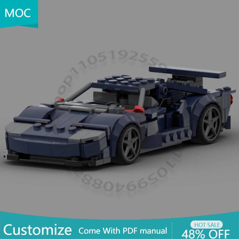 

288 деталей: Собери свой мечтанный автомобиль GT (76920 alt) MOC – модульный конструктор, популярная игрушка для мальчиков, подарок для самостоятельной сборки