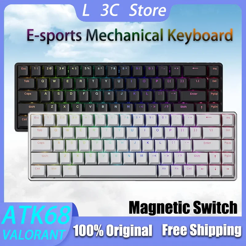 

ATK68 AIR E-sports Gaming Mechanical Keyboard Type-C Magnetic Switch RT DKS PBT RGB Nkro Win/mac PC Gamer Valorant Custom Gifts