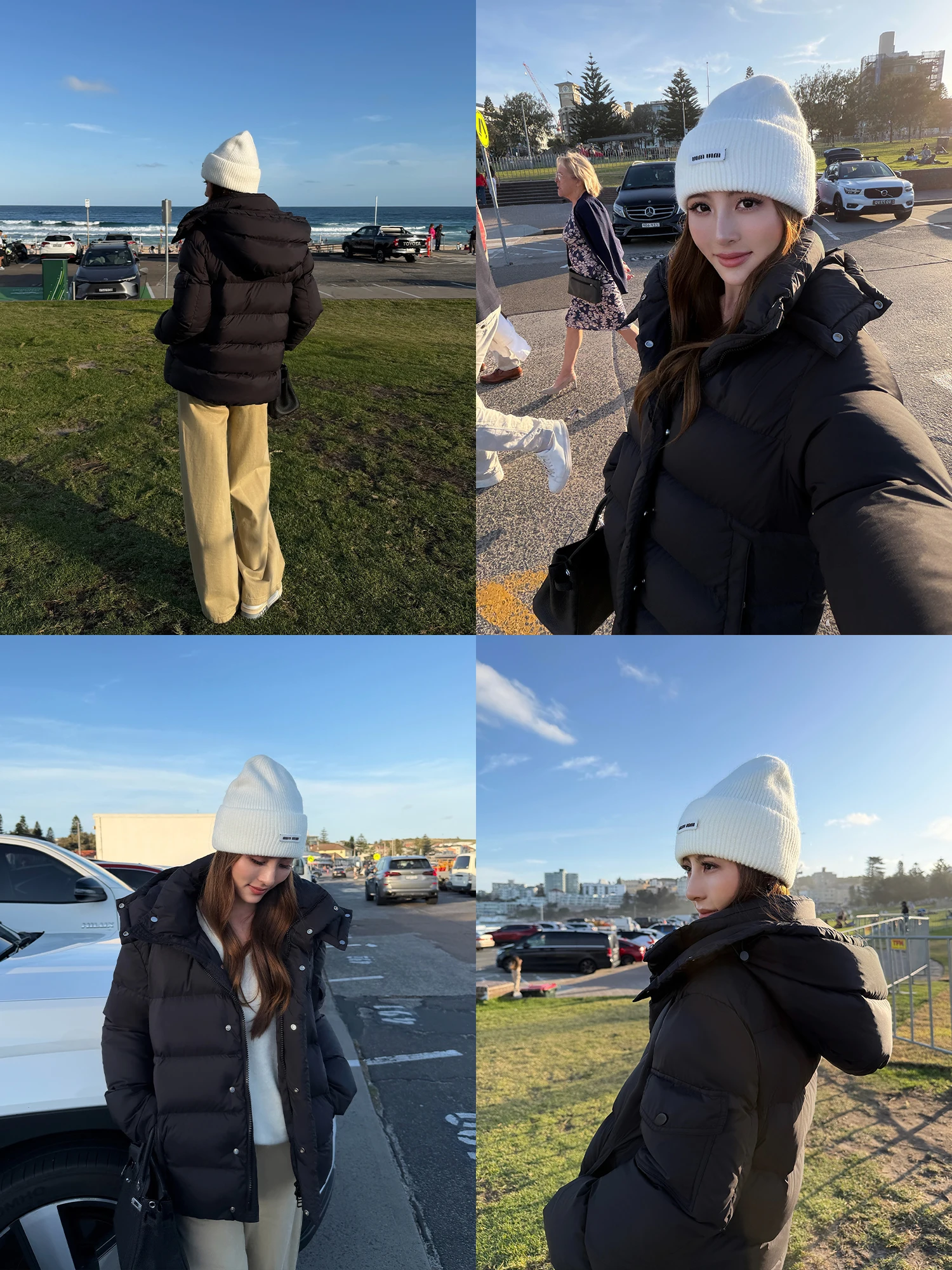 

NEVA HU Winter Warm 90 White Du down Jaet Women's Outdoor Thiened Warm Coat Detachable Hood Casual Sle Long Sve