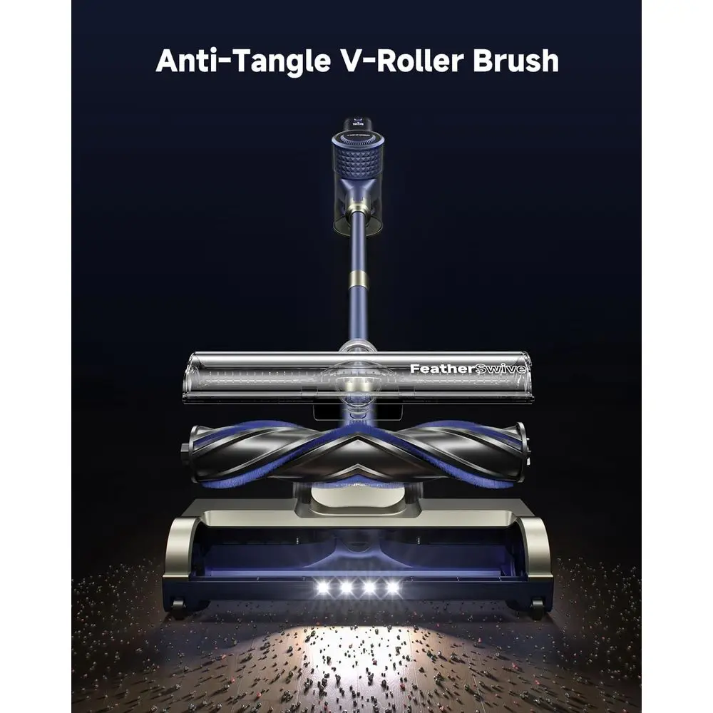 Potente aspiradora inalámbrica 6 en 1, succión de 46KPA, batería desmontable, filtración de 6 etapas, Ideal para el hogar, depilación de mascotas