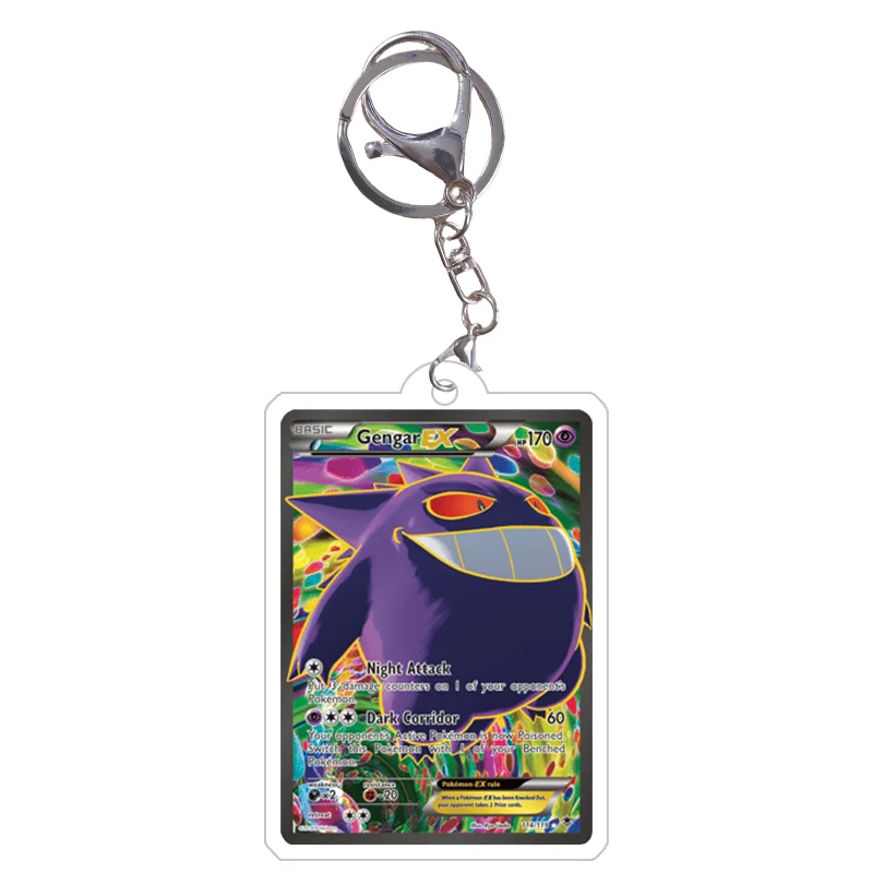 Cartoon Pocket Monsters Anime Acrylic Keychain Creative Pikachu Charizard Blastoise Mewtwo Doll Game Boys Bag Pendant Gifts Toys