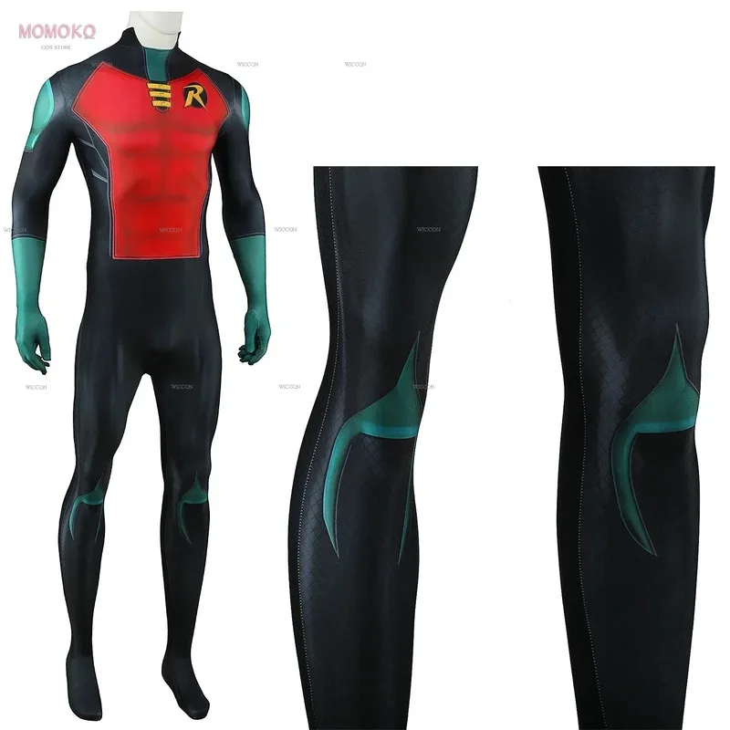 CyAdults Kids أنيمي الكرتون في سن المراهقة لعبة جبابرة خارقة روبن كوميك غرايسون تأثيري بذلة زي هالوين موحدة لعب الأدوار