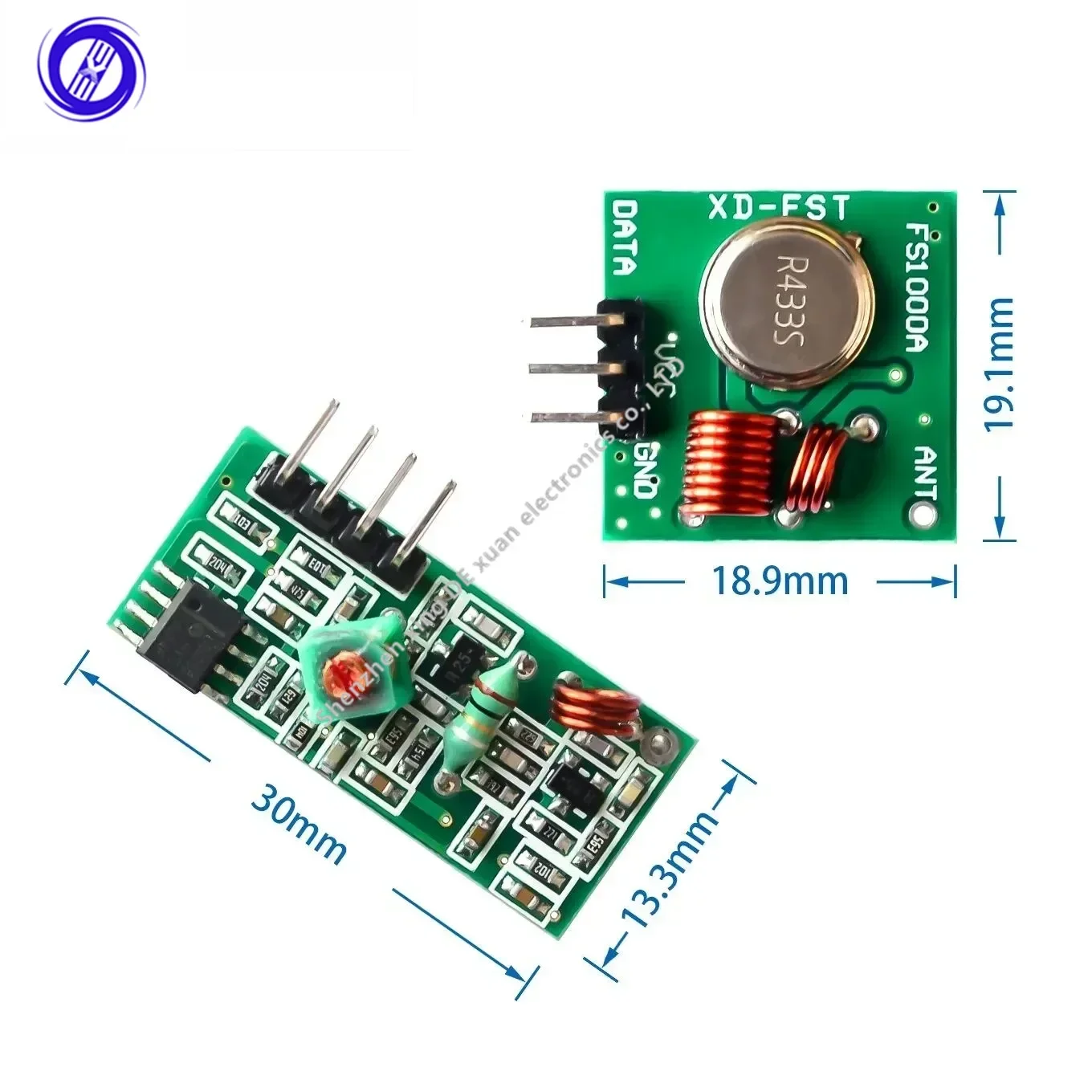 1pair RF wireless receiver module & transmitter module board Ordinary super- regeneration 315/433MHZ DC5V (ASK /OOK)