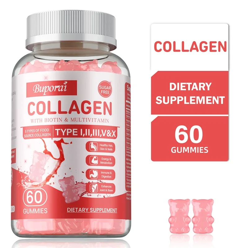 

Collagen Gummies - Anti-aging, Anti-wrinkle and Whiten, Promotes Collagen Production, Brighten Skin Tone, Enhance Immunity