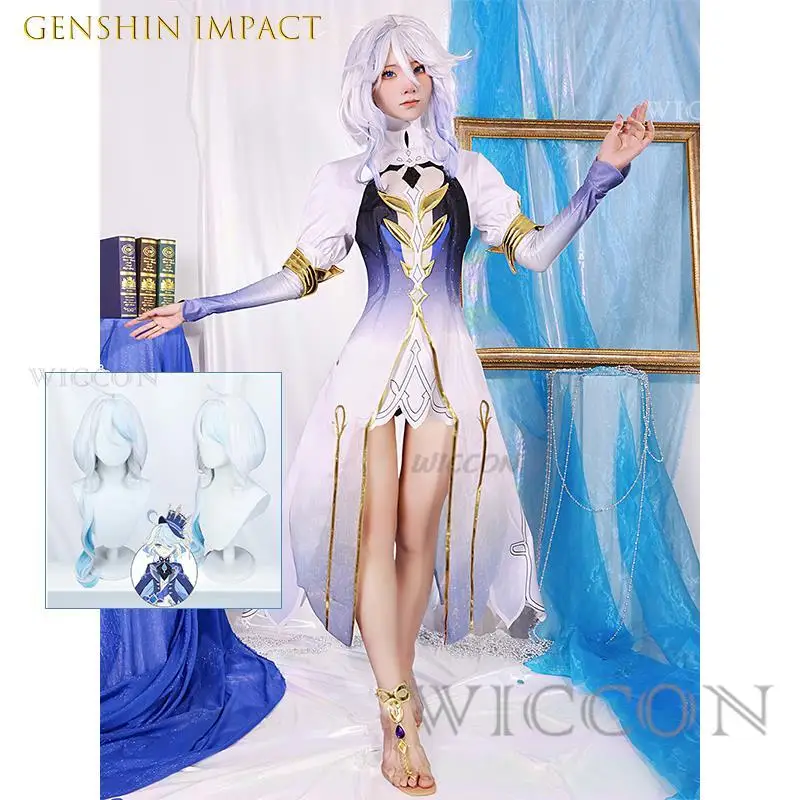 

Furina Cosplay Costume Game Genshin Impact Fontaine Focalors God Cosplay Women Costume Full Set Focalors Wig Goddess