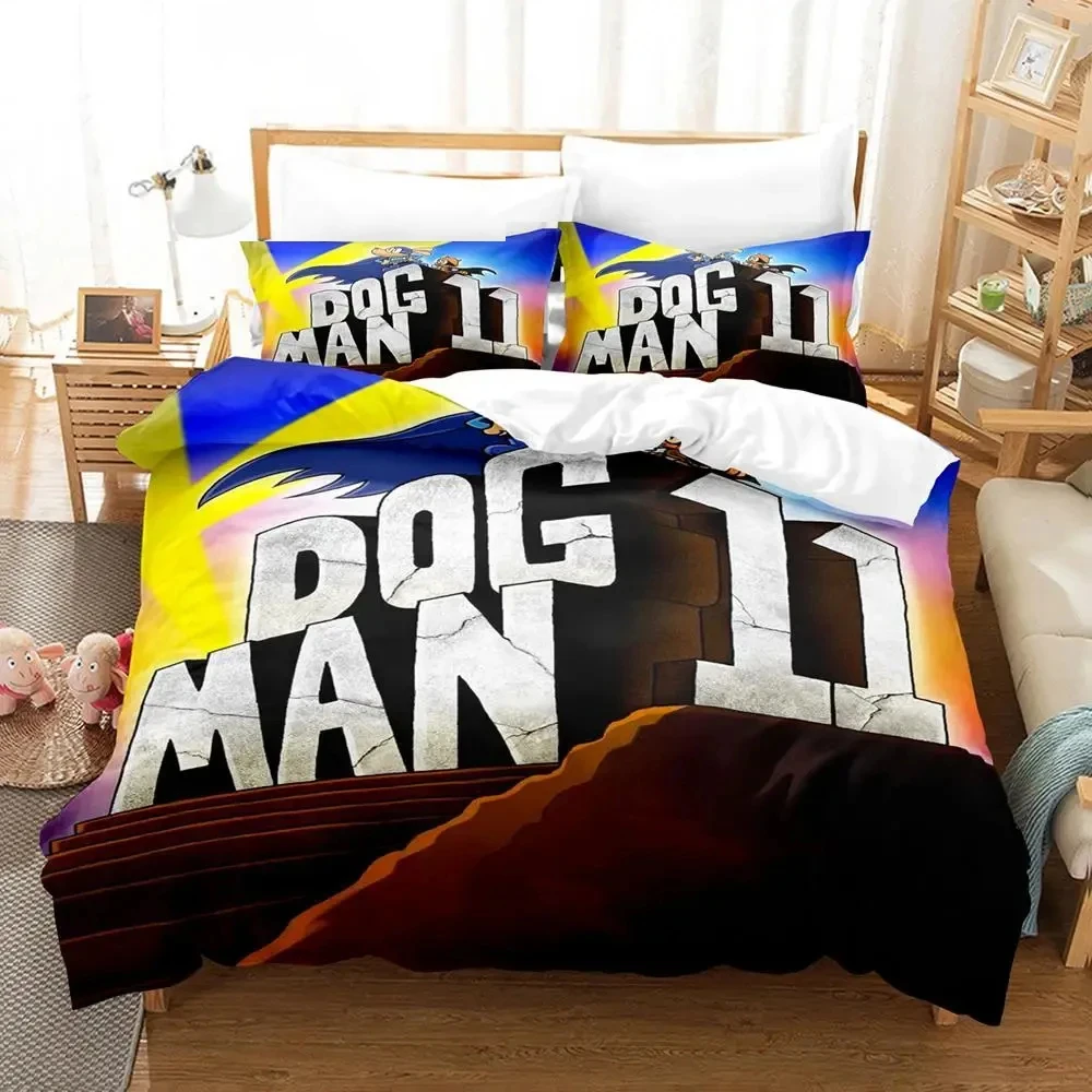 3D Print Cartoon Dog Man Bedding Set Boys Girls Twin Queen Size Duvet Cover Pillowcase Bed Boys Adult Fashion Home Textileextile