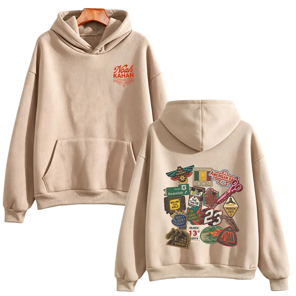 Noah Kahan Tracklist Hoodies Y2K Ästhetik Print Sweatshirt Damen Herren Streetwear Mode High Street Casual Langarm Pullover – Detail 8