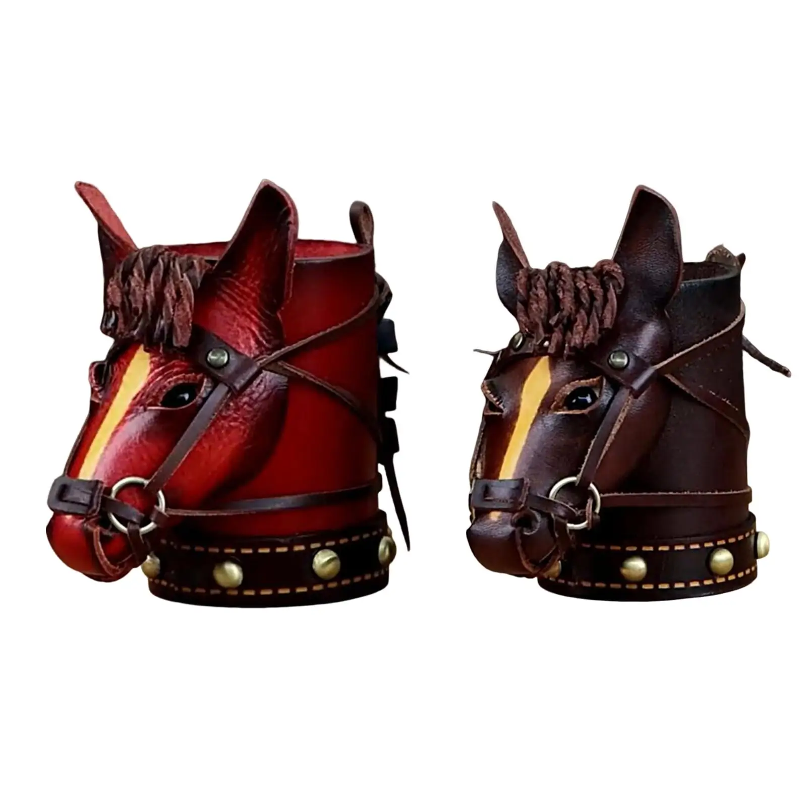 Cute Pen Holder Desktop Ornament Sculptures Multipurpose Unique Reusable Horse