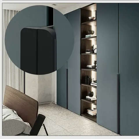 

Invisible Stainless Steel Drawer Knobs, Square Hidden Pulls, Black Wardrobe Pulls, Furniture Cabinet, Simplicity