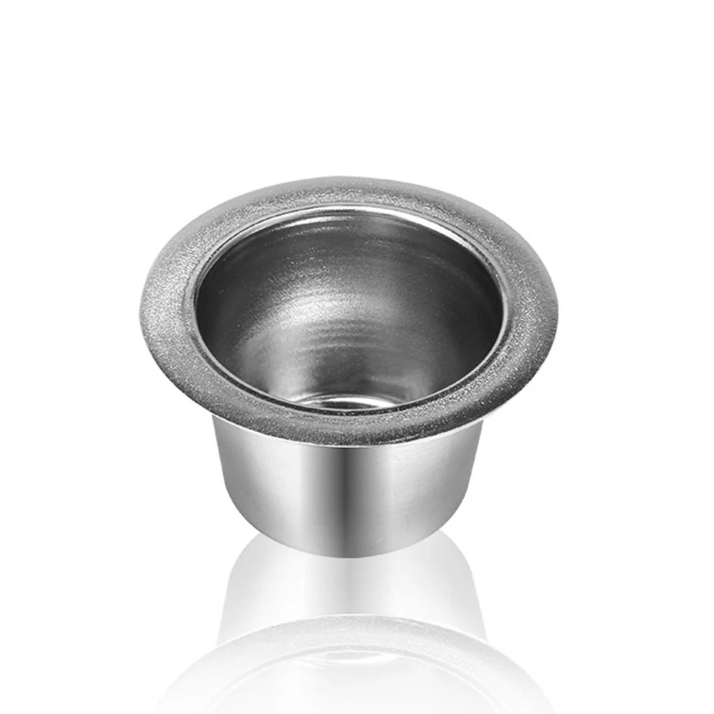 

6 Pcs Reusable Coffee Capsules Set Stainless Steel Coffee Tamper Convenient Filter Tool for Espresso Machine