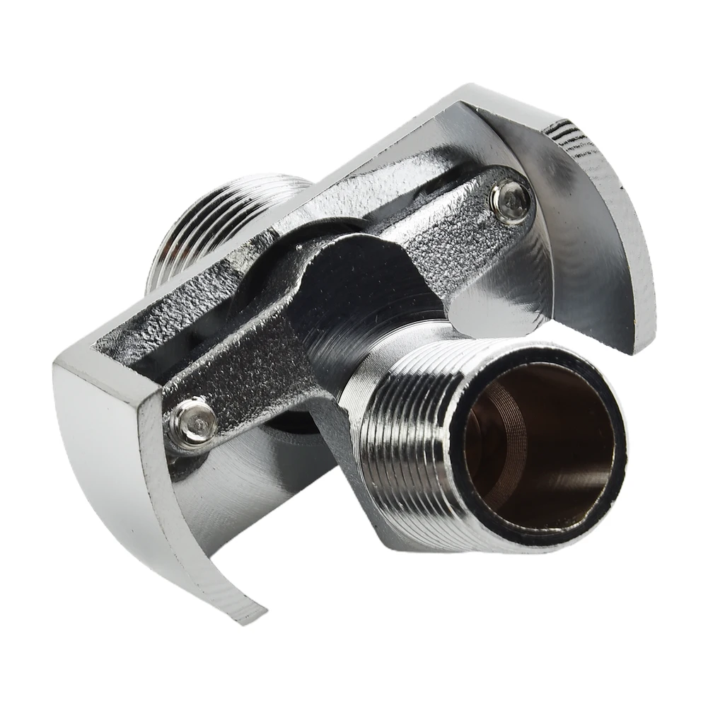 Shower Accessory Intake Pipe with Curved Foot and Adjustable Angle Designed for Bent or Crooked Inlet Hose Applications