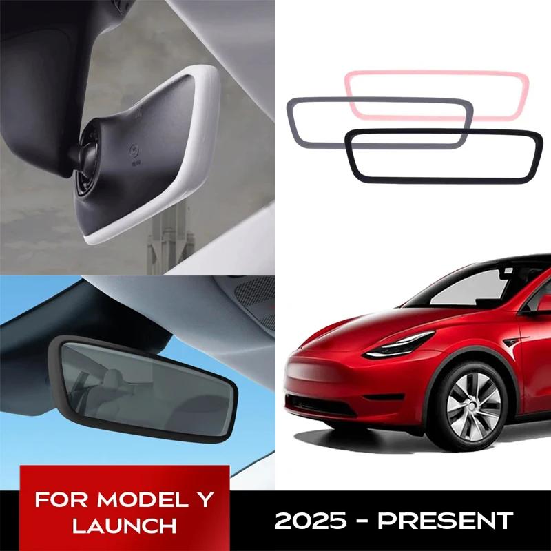 

Silicone Rearview Mirror Protection Frame for Tesla Model 3 Y S X Rearview Mirror Edge Protection Cover, Car Interior Accessory