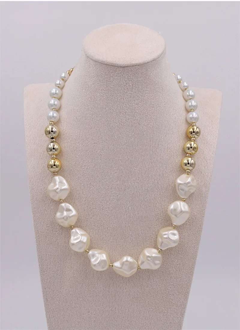 

Baroque Necklace Imitation Pearl Fashion Simple Female Clavicle Chain Jewelry Wholesale 080213