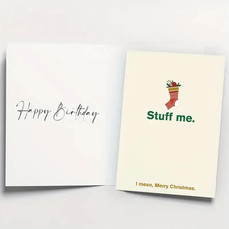 1PC elegant Christmas card, perfect for giving Christmas cards to friends, family, or anyone during this holiday season