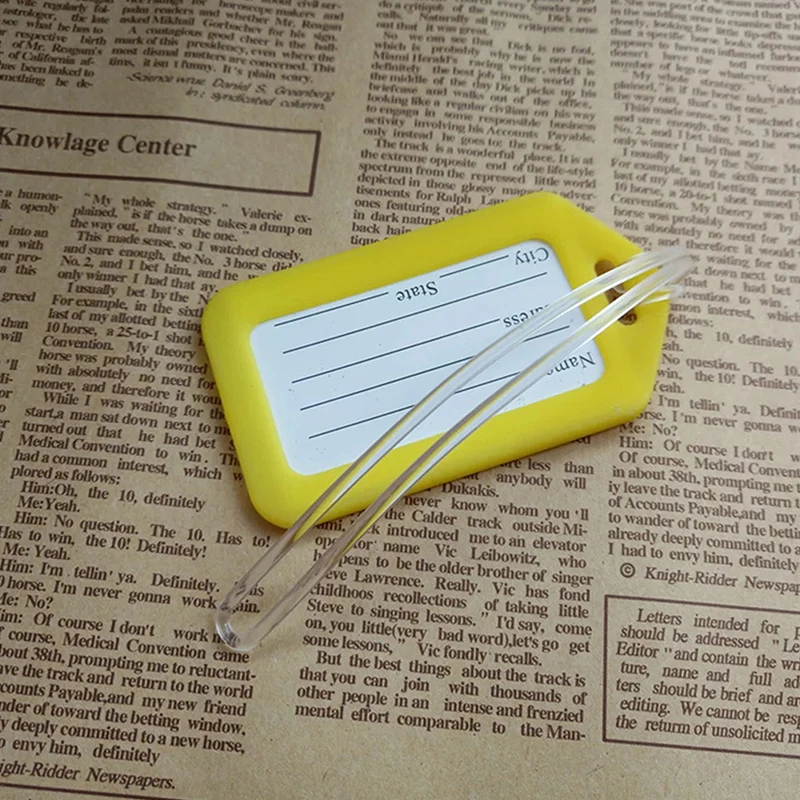 50 قطعة من علامات السفر، حلقات حقيبة بلاستيكية شفافة للأمتعة، حامل حزام الهوية، ملحقات السفر المحمولة #4