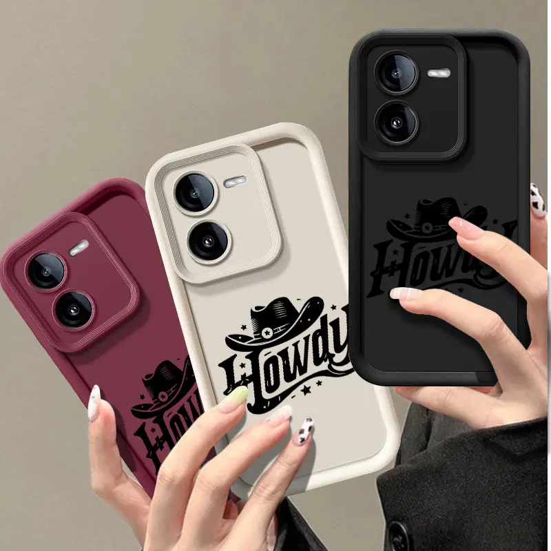 Western Fashine Case For VIVO Y02 Y03 Y15S Y16 Y17 Y17S Y21 Y22S Y27 Y35 Y36 Y72 Y75 Y76 Y77 Y78 Y100 5G Soft Cover Shell