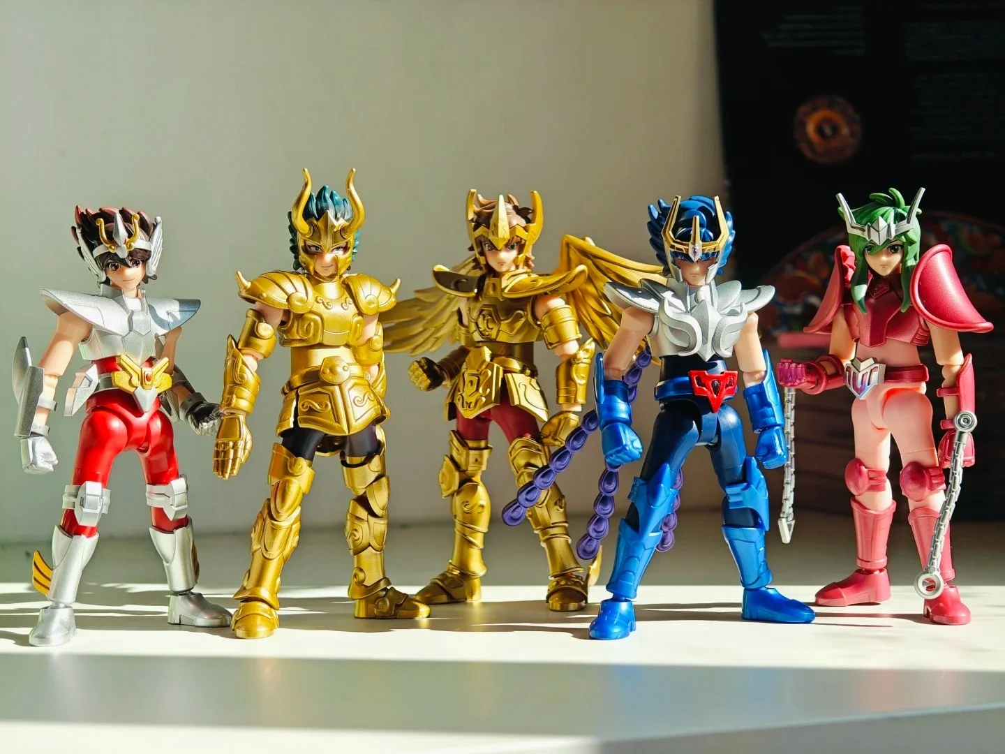 Blokees Saint Seiya Galaxy Version 01 Aiolos Shura Ikki Shun Jabu Marin نموذج مجمع ألعاب مجموعة هدايا أطفال سانت الذهبية #2