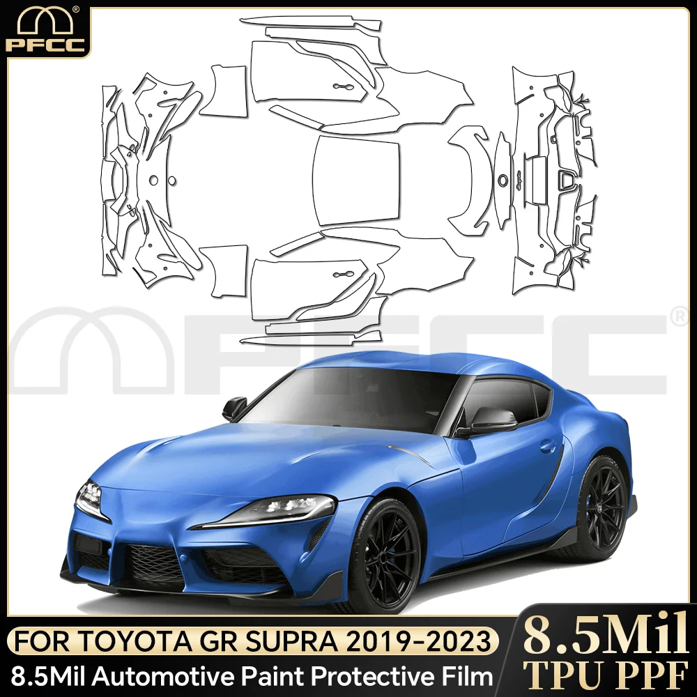 

For Toyota GR SUPRA 2019-2023 Pre-cut PPF Bra 8.5Mil TPU Paint Protection Film Car Body Anti-Scratch Clear Kit Resistant Cover