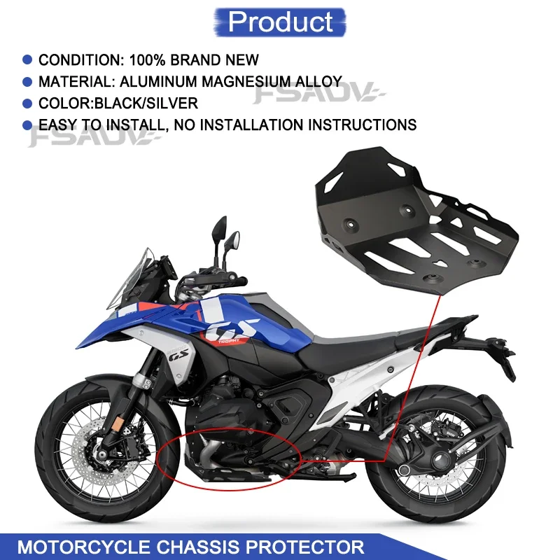 2024 For BMW R1300GS R1300 GS R 1300 GS ADV R 1300GS 2023 Motorcycle Engine Protection Cover Chassis Under Guard Skid Plate