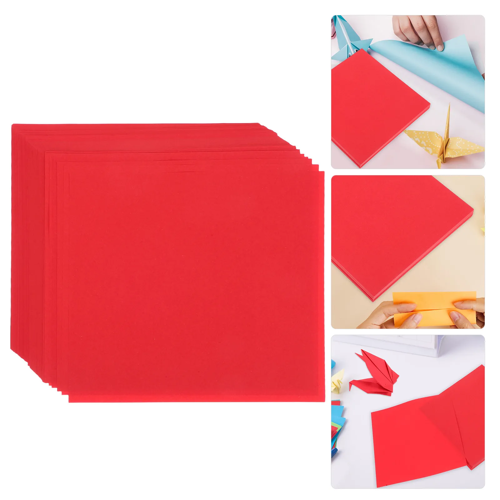 

200 Sheets Double Sided Square Craft Paper Vibrant Colors Foldable Smooth Surface for Origami Cranes Kids Art Projects