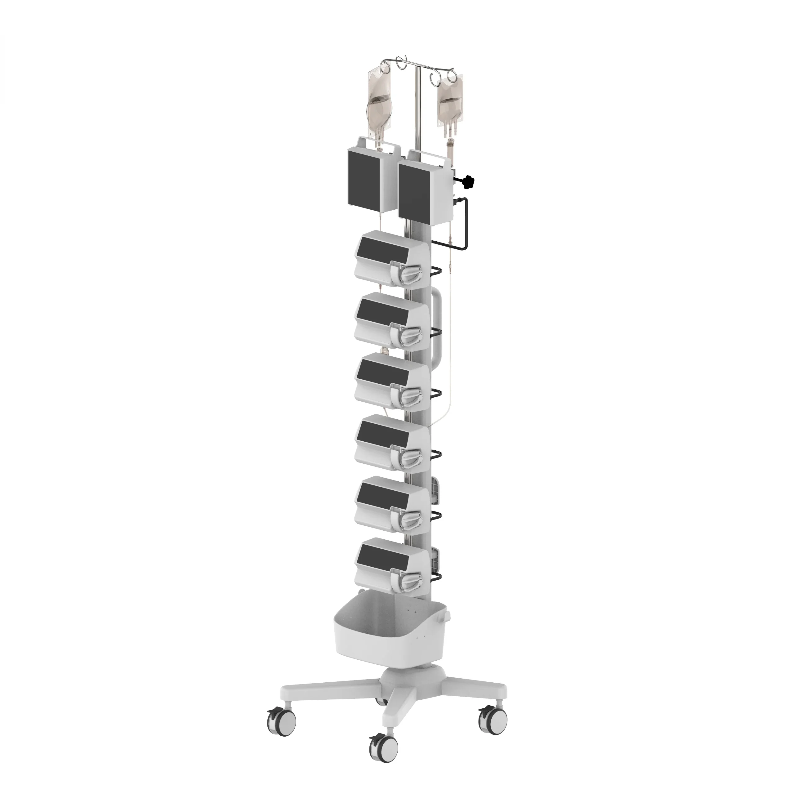 Selected good products midray SP3 injection pump cart Med captain infusion pump cart 6+2 channel medical cart injection trolley