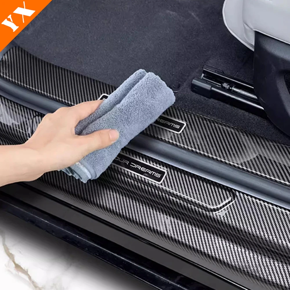 For BYD Song L 2024-2025 Exterior Accessories Auto Plastic Carbon Interior Door Sill Scuff Plate Welcome Pedal Cover Sticker