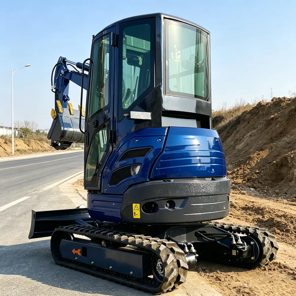 Customize CE Mini Crawler Excavator With Bucket Diesel Hydraulic Digger for Agriculture