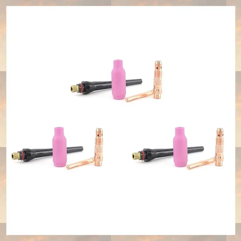 

Flash Trend 12Pcs For WP26 WP17 WP18 Argon TIG Welding Torch Consumables Tungsten Electrodes Collet Tip Alumina Nozzle Cup Cap