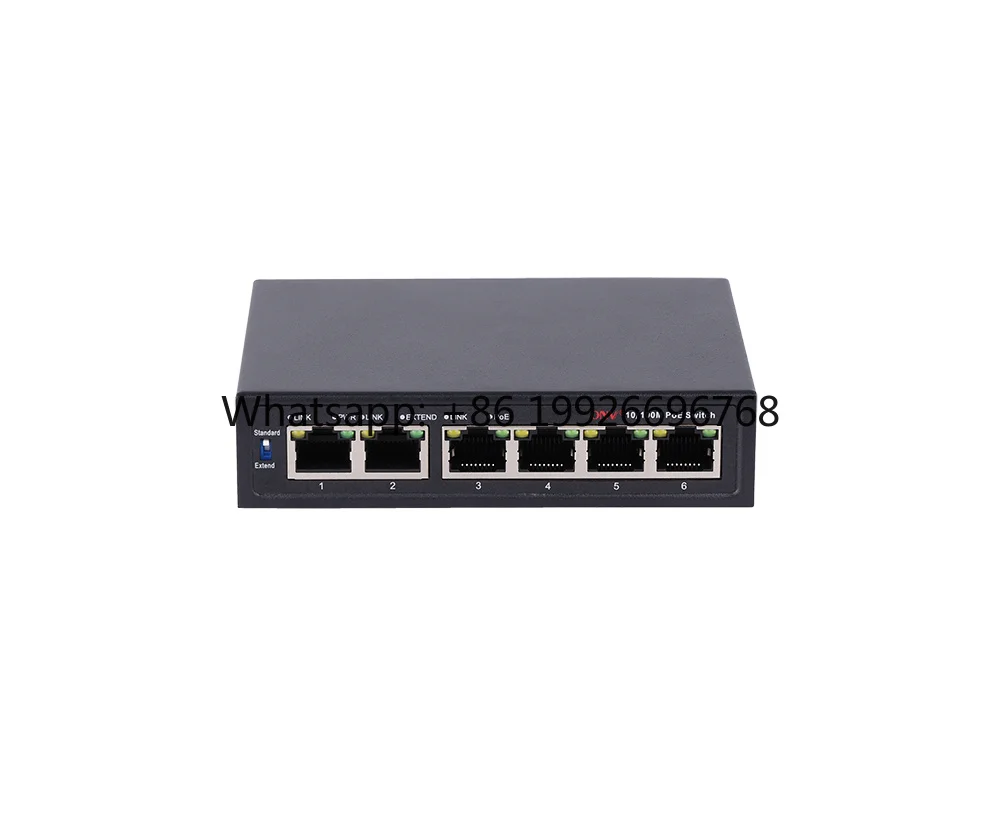 Smart 6*POE RJ45 Port Unmanged Ethernet Switch With Long Distance Transmission
