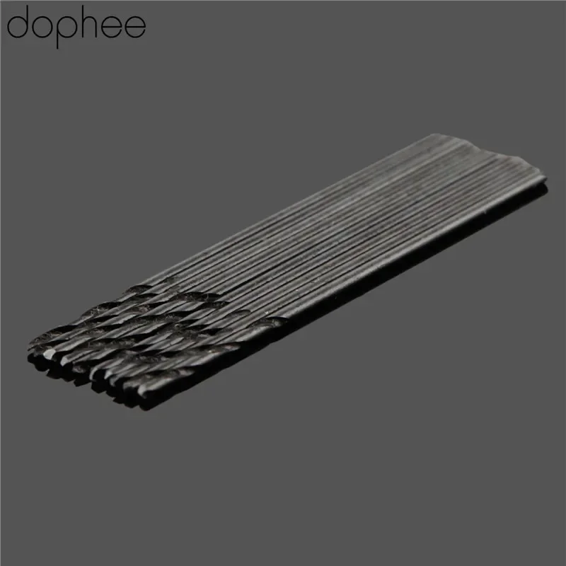 Dophee 10Pcs 0.7 Mm Mata Bor HSS Kecepatan Tinggi Baja Mata Bor Set Micro Lurus Betis Pengeboran Alat untuk Bor Listrik