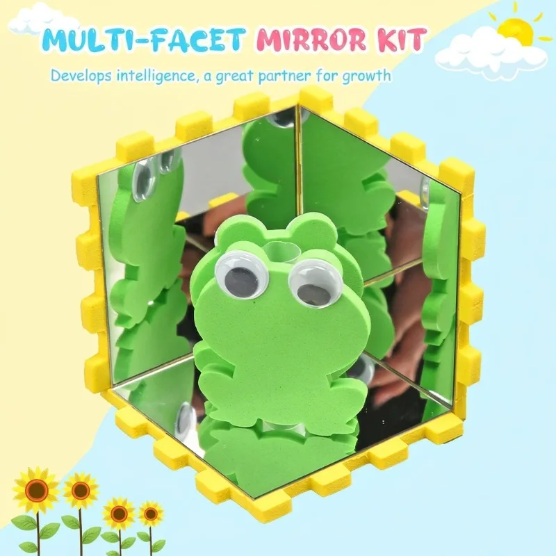 STEM 3D Assembly Multi-faceted Mirror Physics Experiment Toy Science Teaching Tool Student Training Class Educational Making Kit